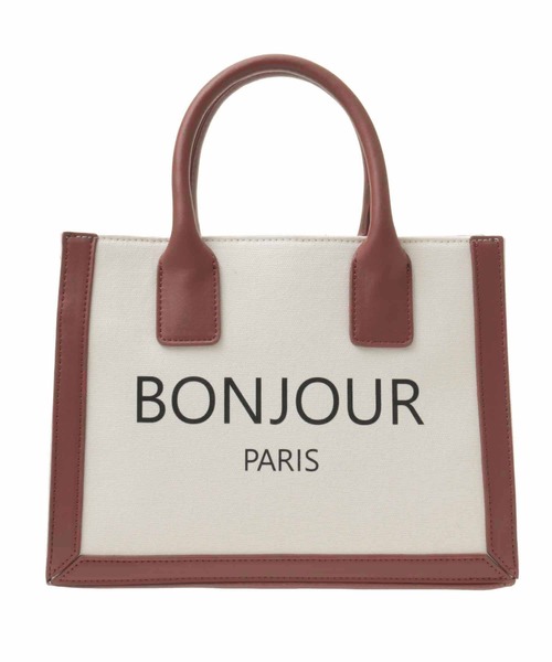 31 Sons de mode（トランテアン　ソン　ドゥ　モード）の「ロゴ入りトートバッグ（トートバッグ・レディース・オフホワイト/インディゴブルー・FREE）」の20枚目の写真