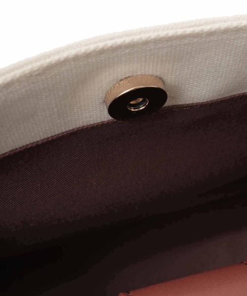 31 Sons de mode（トランテアン　ソン　ドゥ　モード）の「ロゴ入りトートバッグ（トートバッグ・レディース・オフホワイト/インディゴブルー・FREE）」の17枚目の写真