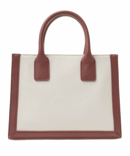 31 Sons de mode（トランテアン　ソン　ドゥ　モード）の「ロゴ入りトートバッグ（トートバッグ・レディース・オフホワイト/インディゴブルー・FREE）」の4枚目の写真