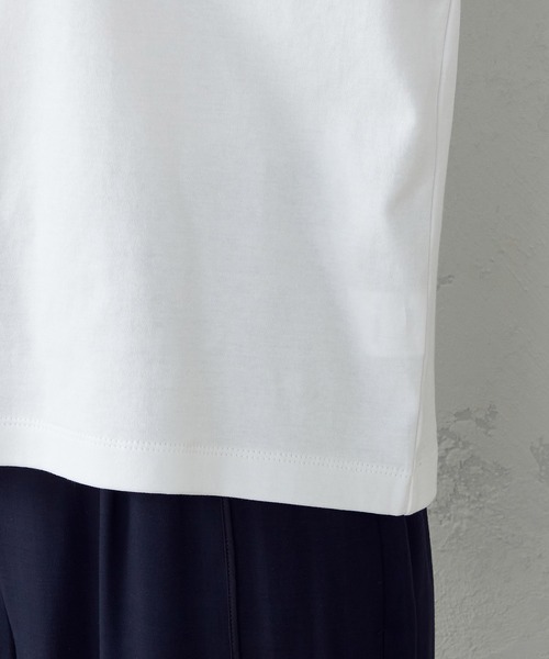 COMME CA ISM(コムサイズム)の「キーネックカットソー(Tシャツ/カットソー・レディース・ホワイト/ブラック・MEDIUM/LARGE)」の9枚目の写真