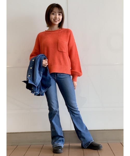GAP（ギャップ）の「ハイライズ フレアジーンズ（デニムパンツ・レディース・インディゴブルー・24/23/25/26/27/28/29/30）」の11枚目の写真