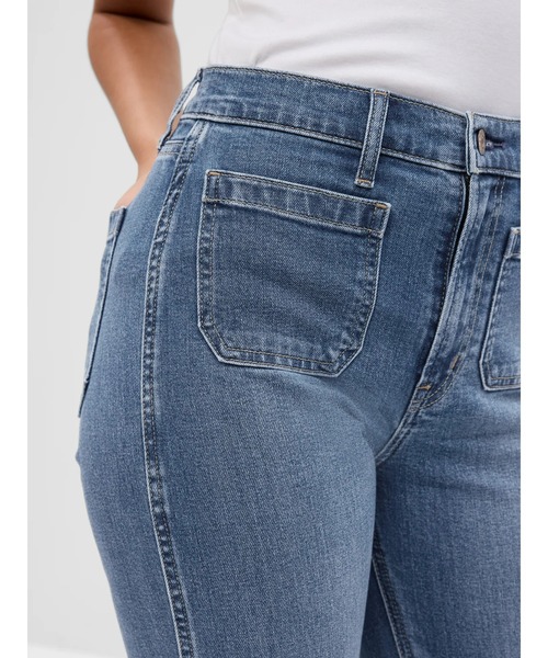 GAP（ギャップ）の「ハイライズ フレアジーンズ（デニムパンツ・レディース・インディゴブルー・24/23/25/26/27/28/29/30）」の19枚目の写真
