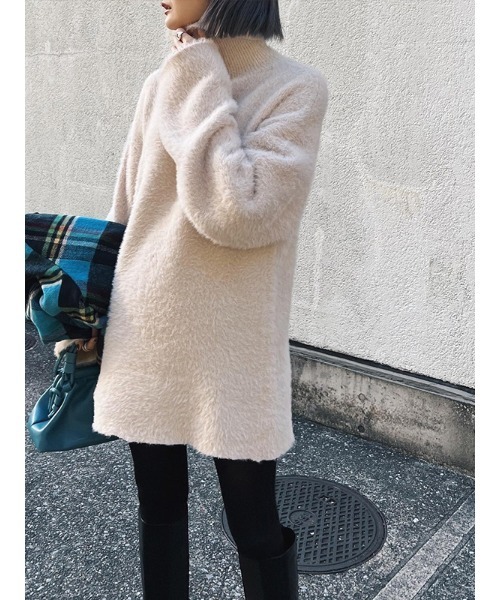AMAIL(アマイル)の「Mochi fuwa mini dress(ワンピース・レディース・アイボリー/ブラック・FREE)」の3枚目の写真
