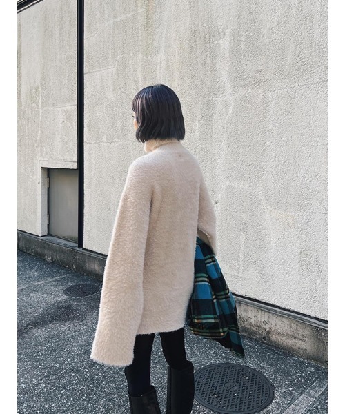 AMAIL(アマイル)の「Mochi fuwa mini dress(ワンピース・レディース・アイボリー/ブラック・FREE)」の19枚目の写真