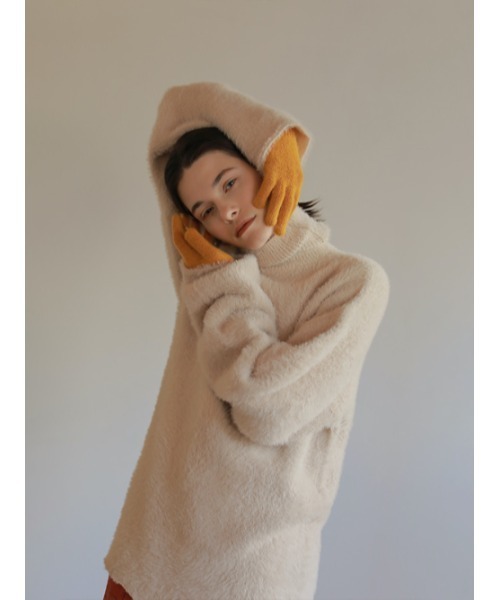 AMAIL(アマイル)の「Mochi fuwa mini dress(ワンピース・レディース・アイボリー/ブラック・FREE)」の17枚目の写真