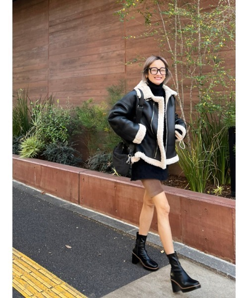 AMAIL(アマイル)の「Mochi fuwa mini dress(ワンピース・レディース・アイボリー/ブラック・FREE)」の20枚目の写真