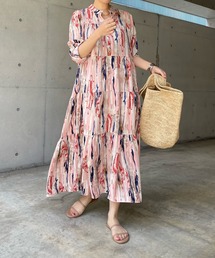 DouDou | ストライプペイント柄ワンピース(ワンピース)