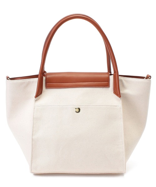 Via Demizon(ビアデミゾン)の「ロゴプリントの2WAYトートバッグ(トートバッグ・レディース・ベージュ/グレー/ブラック/キャメル・フリー)」の8枚目の写真