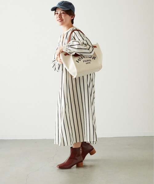 Via Demizon(ビアデミゾン)の「ロゴプリントの2WAYトートバッグ(トートバッグ・レディース・ベージュ/グレー/ブラック/キャメル・フリー)」の19枚目の写真