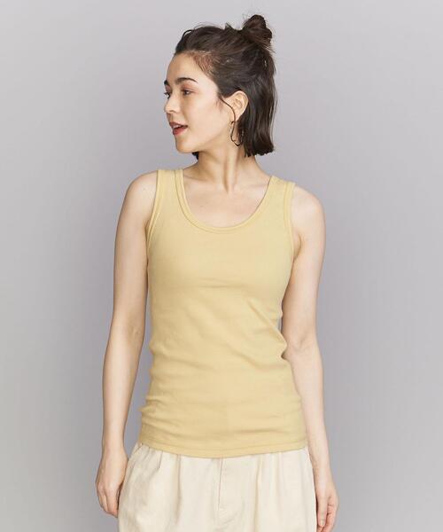BEAUTY&YOUTH UNITED ARROWS(ビューティーアンドユースユナイテッドアローズ)の「BY コットンブレンド テレコ タンクトップ -ウォッシャブル-(タンクトップ・レディース・ホワイト/ブラック/グレー/イエロー/ダークブラウン・FREE)」の15枚目の写真