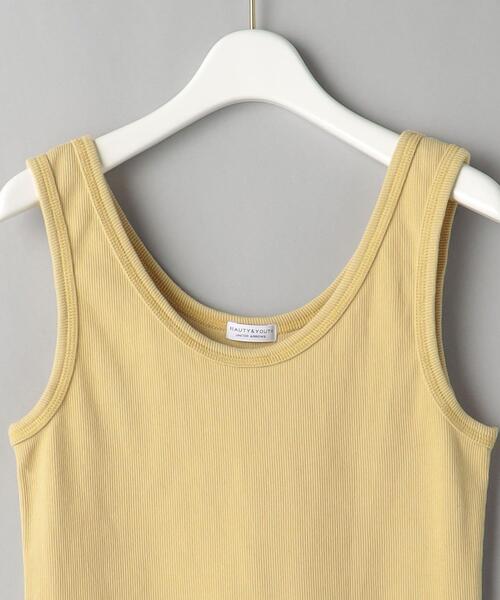 BEAUTY&YOUTH UNITED ARROWS(ビューティーアンドユースユナイテッドアローズ)の「BY コットンブレンド テレコ タンクトップ -ウォッシャブル-(タンクトップ・レディース・ホワイト/ブラック/グレー/イエロー/ダークブラウン・FREE)」の18枚目の写真