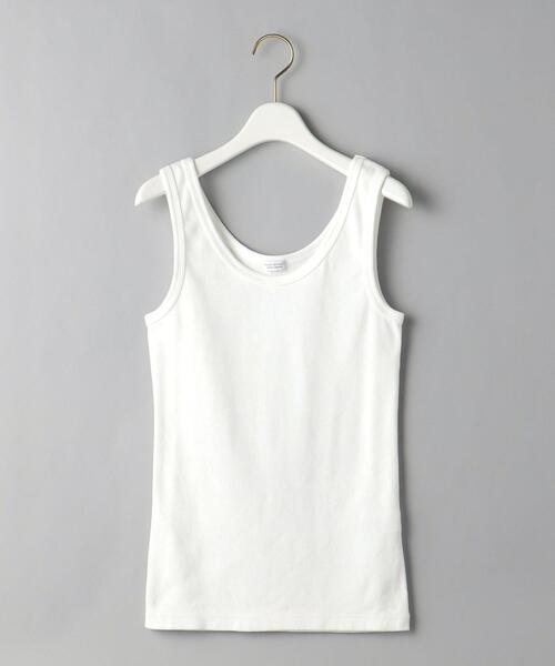 BEAUTY&YOUTH UNITED ARROWS(ビューティーアンドユースユナイテッドアローズ)の「BY コットンブレンド テレコ タンクトップ -ウォッシャブル-(タンクトップ・レディース・ホワイト/ブラック/グレー/イエロー/ダークブラウン・FREE)」の22枚目の写真