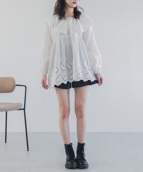 pichud(ピチュダ)の「【2WAY】コットンレースチュニック /ウォッシャブル(シャツ/ブラウス・レディース・ホワイト・FREE)」の15枚目の写真