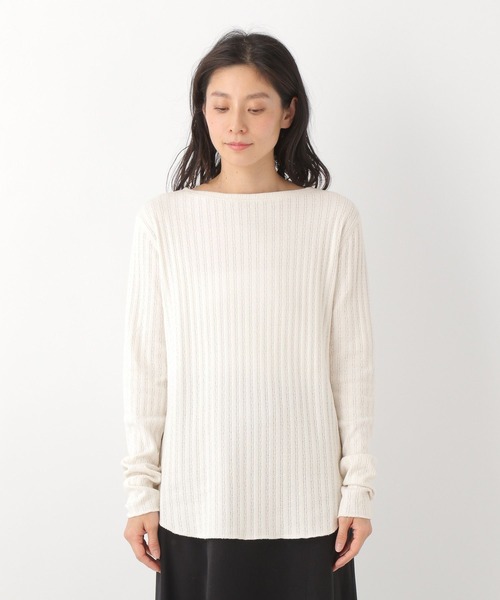 LEPSIM（レプシィム）の「ハリヌキテレコプルオーバー　262572（Tシャツ/カットソー・レディース・ブラック/オフホワイト・FREE）」の9枚目の写真