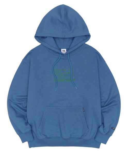 SCULPTOR（スカルプター）の「Retro Outline Hoodie/レトロアウトラインフーディー（パーカー・レディース・ブラック/ホワイト系その他/ブルー系その他・MEDIUM/LARGE）」の3枚目の写真