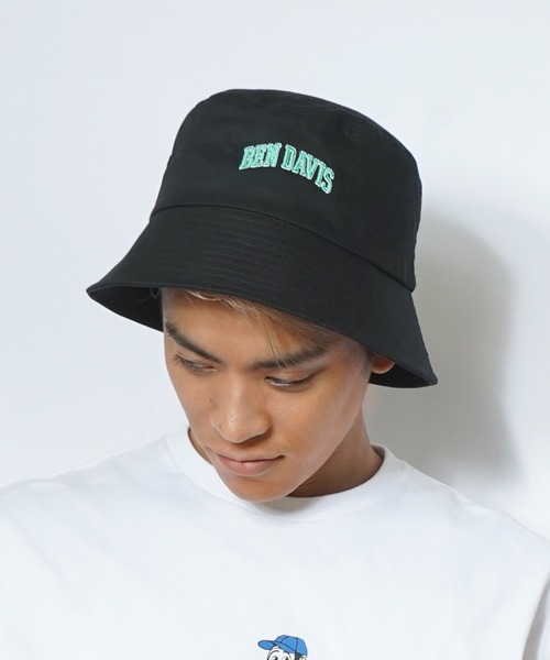BEN DAVIS(ベンデイビス)の「《BEN DAVIS》BRIM DOWN HAT COLLEGE(ハット・メンズ・ブラック×グリーン/ブラック×ホワイト/ブラック系その他/ブラック×ブルー/ホワイト×ブラック/ライトベージュ・FREE)」の5枚目の写真