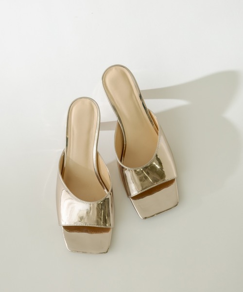 mystic（ミスティック）の「[otonamystic]スクエアミュール（サンダル・レディース・オフホワイト/シルバー・38/36/37）」の5枚目の写真