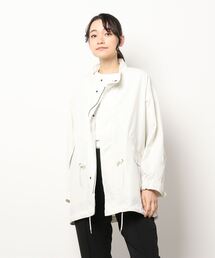 Samansa Mos2 blue | ミドル丈ミリタリーブルゾン(ブルゾン)