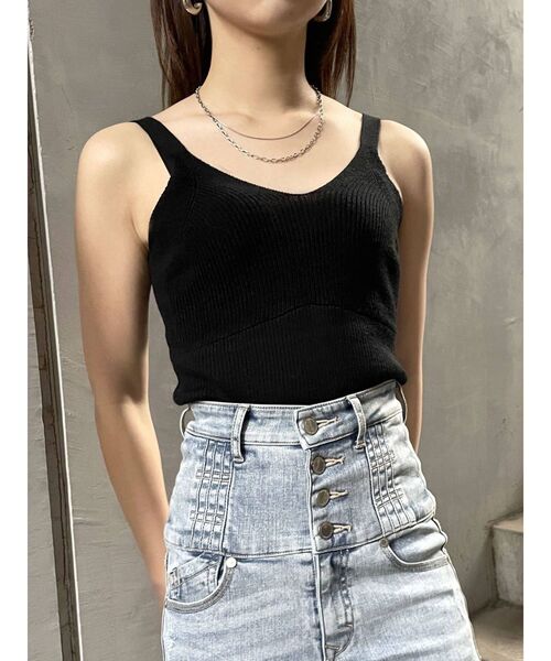 EMODA（エモダ）の「シャーリングボレロセットニット（ニット/セーター・レディース・ブラック/グレー/グリーン・FREE）」の10枚目の写真