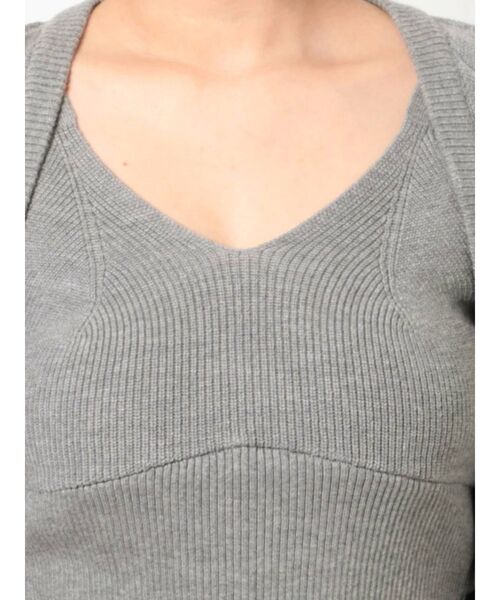 EMODA（エモダ）の「シャーリングボレロセットニット（ニット/セーター・レディース・ブラック/グレー/グリーン・FREE）」の15枚目の写真