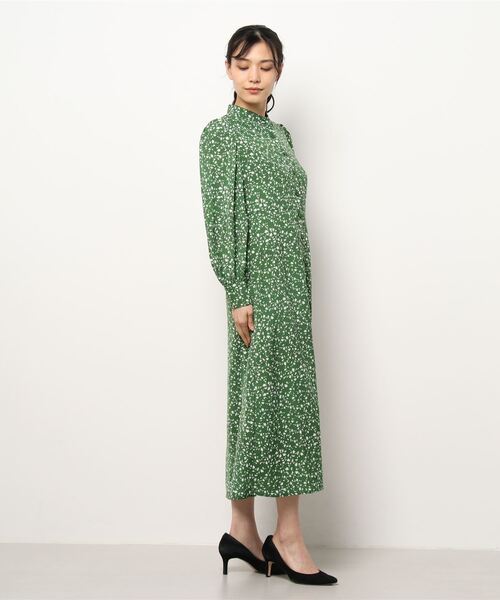 KOBE LETTUCE(コウベレタス)の「2wayボタン開きプリントワンピース(ワンピース・レディース・オフホワイト/グリーン/ブルー・FREE)」の4枚目の写真