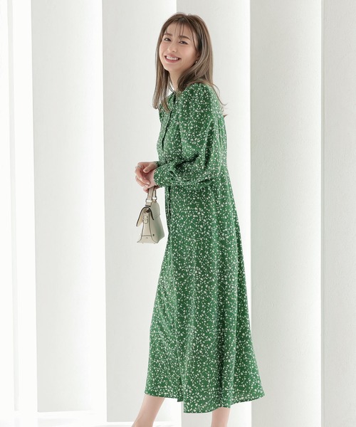 KOBE LETTUCE(コウベレタス)の「2wayボタン開きプリントワンピース(ワンピース・レディース・オフホワイト/グリーン/ブルー・FREE)」の10枚目の写真