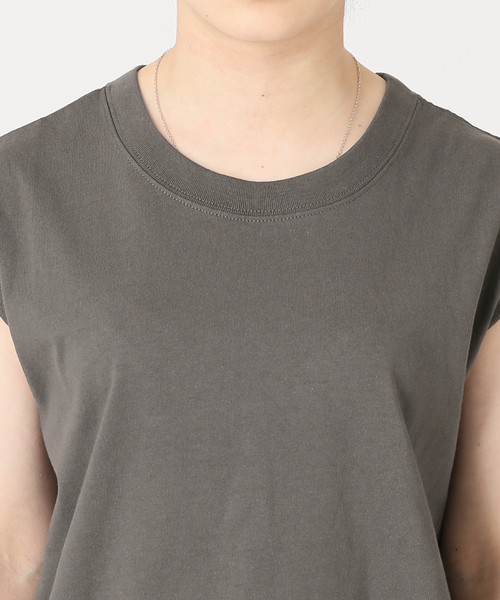 JOURNAL STANDARD（ジャーナルスタンダード）の「汗ジミ防止ノースリーブTシャツ（Tシャツ/カットソー・レディース・ホワイト/ブラック系その他/グレー系その他/ホワイト系その他2/ネイビー系1・FREE）」の7枚目の写真