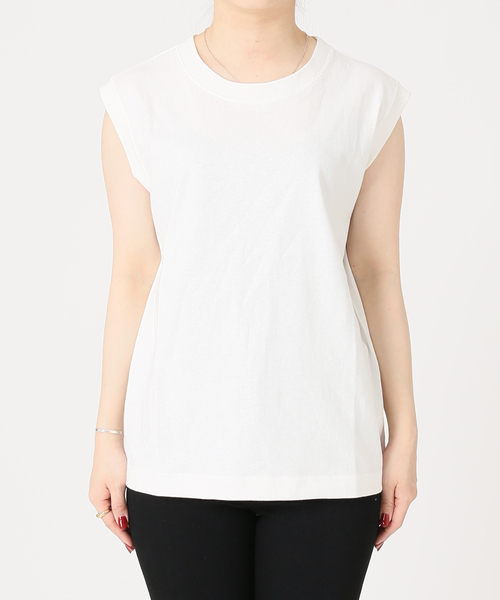 JOURNAL STANDARD（ジャーナルスタンダード）の「汗ジミ防止ノースリーブTシャツ（Tシャツ/カットソー・レディース・ホワイト/ブラック系その他/グレー系その他/ホワイト系その他2/ネイビー系1・FREE）」の14枚目の写真