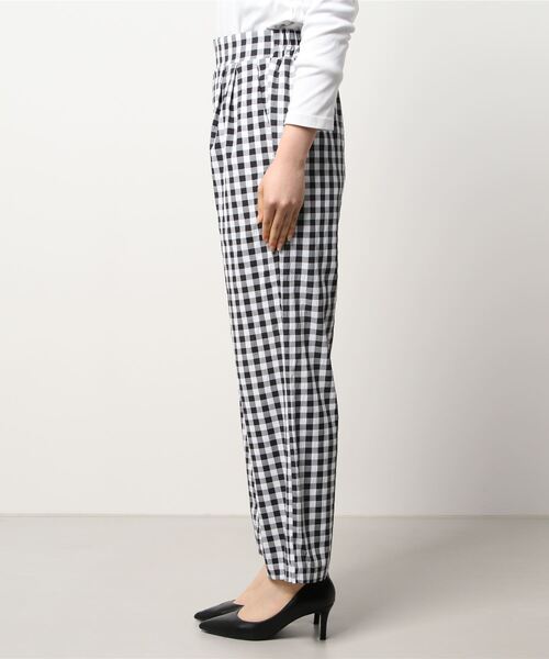 STYLEBLOCK（スタイルブロック）の「ギンガムチェックストレートパンツ（その他パンツ・レディース・グリーン/グレイッシュベージュ/ラベンダー/ブラック/テラコッタ・M）」の6枚目の写真