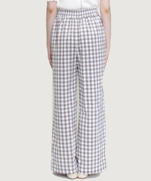 STYLEBLOCK（スタイルブロック）の「ギンガムチェックストレートパンツ（その他パンツ・レディース・グリーン/グレイッシュベージュ/ラベンダー/ブラック/テラコッタ・M）」の9枚目の写真