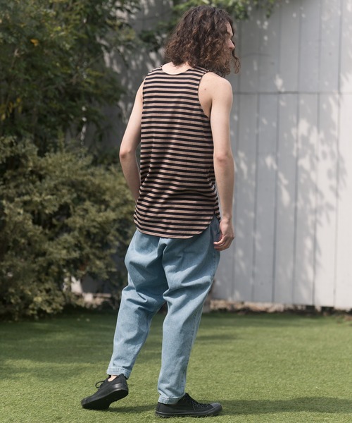 CAMBIO（カンビオ）の「mta479-Long Length Border Tank top タンクトップ（タンクトップ・メンズ・ホワイト系その他/ベージュ系その他/ホワイト×ブラック・L/S/M）」の11枚目の写真