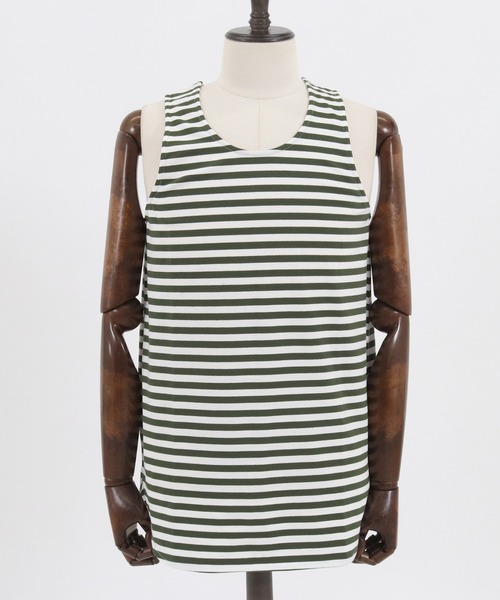CAMBIO（カンビオ）の「mta479-Long Length Border Tank top タンクトップ（タンクトップ・メンズ・ホワイト系その他/ベージュ系その他/ホワイト×ブラック・L/S/M）」の16枚目の写真