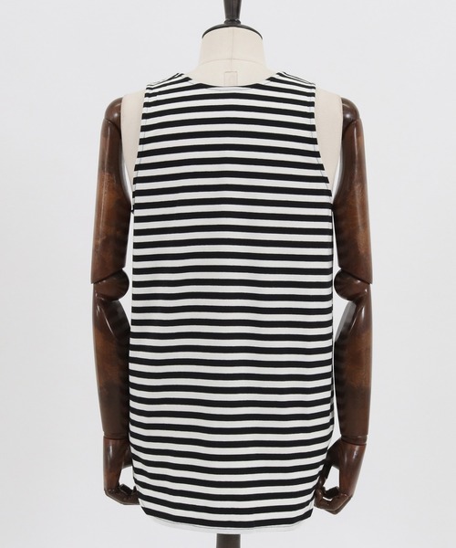 CAMBIO（カンビオ）の「mta479-Long Length Border Tank top タンクトップ（タンクトップ・メンズ・ホワイト系その他/ベージュ系その他/ホワイト×ブラック・L/S/M）」の19枚目の写真