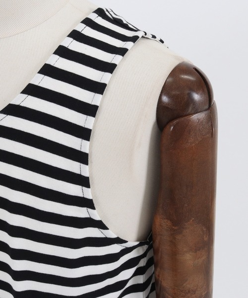 CAMBIO（カンビオ）の「mta479-Long Length Border Tank top タンクトップ（タンクトップ・メンズ・ホワイト系その他/ベージュ系その他/ホワイト×ブラック・L/S/M）」の21枚目の写真