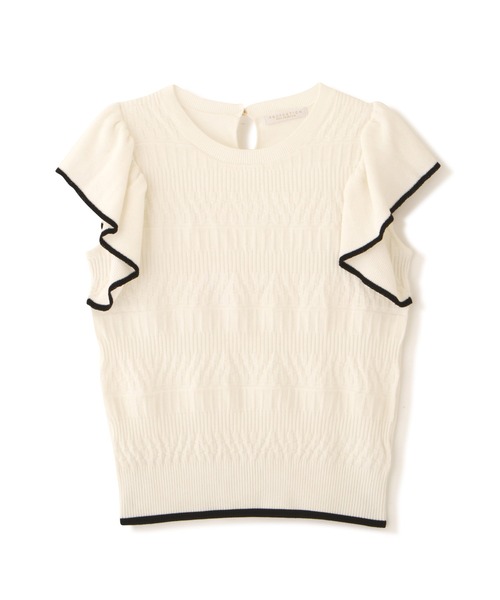 PROPORTION BODY DRESSING（プロポーションボディドレッシング）の「【美人百花6月号タイアップ商品】ラッフルサマーニット / 1212170502（ニット/セーター・レディース・レッド/ホワイト系その他/ブラック/パープル・FREE）」の16枚目の写真