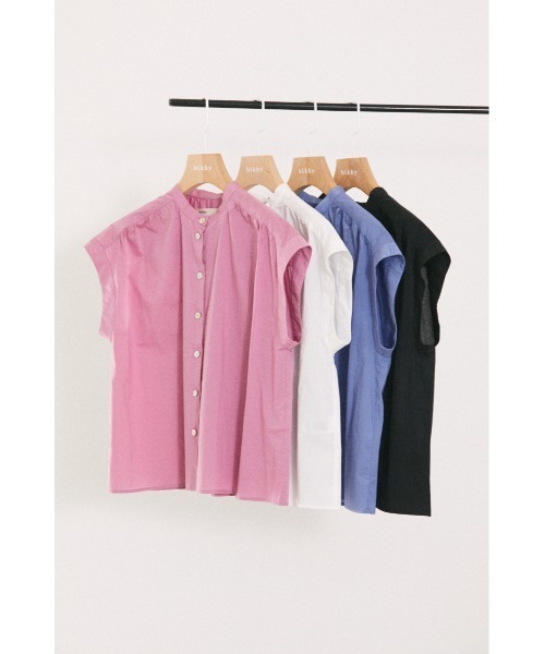 BLACK BY MOUSSY（ブラックバイマウジー）の「gather shirt（ギャザーシャツ）（シャツ/ブラウス・レディース・ブラック/ピンク/ホワイト/ブルー・FREE）」の4枚目の写真