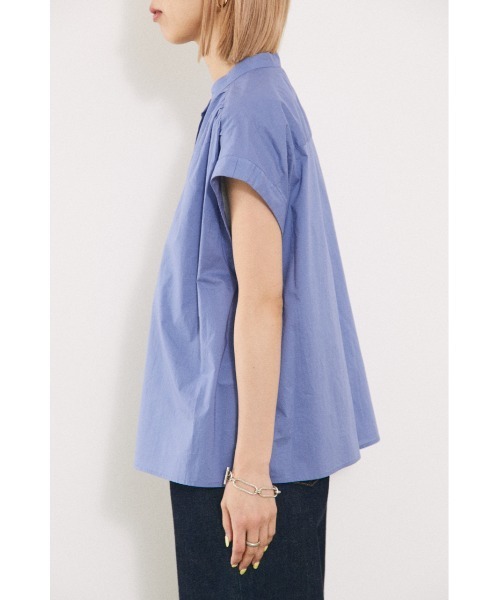 BLACK BY MOUSSY（ブラックバイマウジー）の「gather shirt（ギャザーシャツ）（シャツ/ブラウス・レディース・ブラック/ピンク/ホワイト/ブルー・FREE）」の8枚目の写真