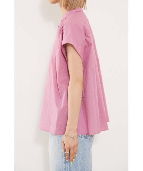 BLACK BY MOUSSY（ブラックバイマウジー）の「gather shirt（ギャザーシャツ）（シャツ/ブラウス・レディース・ブラック/ピンク/ホワイト/ブルー・FREE）」の20枚目の写真