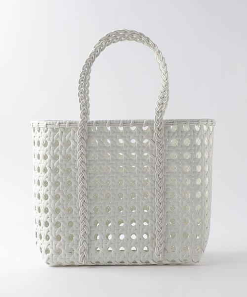 Steven Alan（スティーブンアラン）の「＜BALI WERKSTATTE＞BASKET BAG LARGE/バッグ（かごバッグ・レディース・ホワイト/ブラック・FREE）」の4枚目の写真