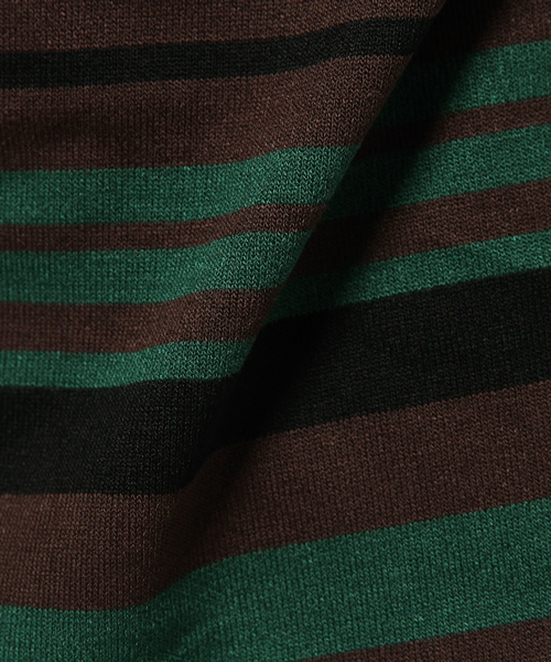 OUTLET(アウトレット)の「【WHO'S WHO gallery】ボーダーボートネック(Tシャツ/カットソー・レディース・カーキ/ブラウン/レッド・FREE)」の10枚目の写真