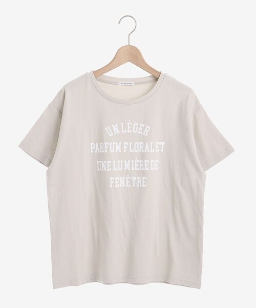 le.coeur blanc（ルクールブラン）の「un leger parfumロゴプリントTシャツ（Tシャツ/カットソー・レディース・オフホワイト/ダークグレー/グレイッシュベージュ・38）」の19枚目の写真