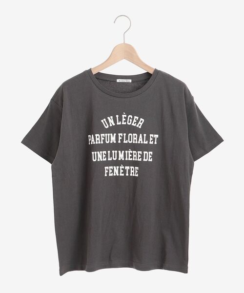 le.coeur blanc（ルクールブラン）の「un leger parfumロゴプリントTシャツ（Tシャツ/カットソー・レディース・オフホワイト/ダークグレー/グレイッシュベージュ・38）」の8枚目の写真