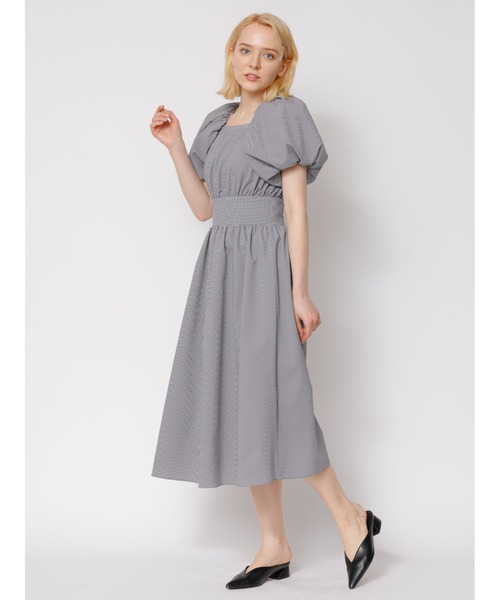 【新品】TONAL サッカーバルーンスリーブワンピース パフスリーブ TONAL（トーナル）の「サッカーバルーンスリーブワンピース