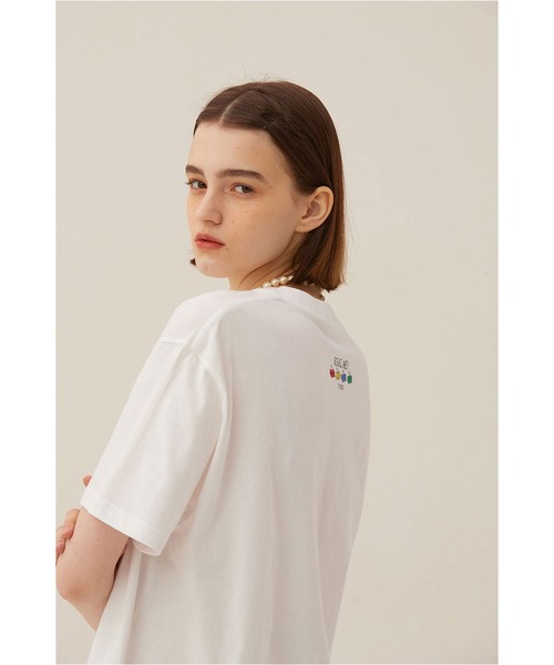 KIRSH（キルシー）の「KIRSH DOODLE CHERRY DRAWING PRINT SHORT SLEEVE T-SHIRT LS ドゥードゥルチェリー プリント TEE（Tシャツ/カットソー・レディース・ホワイト/ブラック・ONE SIZE）」の10枚目の写真