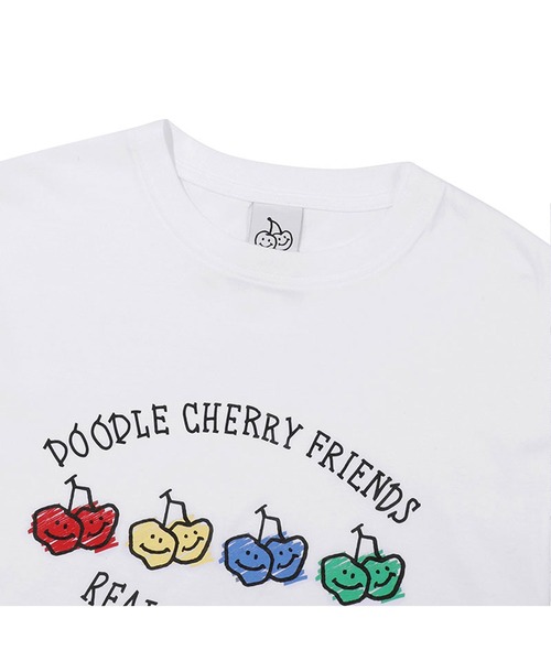 KIRSH（キルシー）の「KIRSH DOODLE CHERRY DRAWING PRINT SHORT SLEEVE T-SHIRT LS ドゥードゥルチェリー プリント TEE（Tシャツ/カットソー・レディース・ホワイト/ブラック・ONE SIZE）」の14枚目の写真