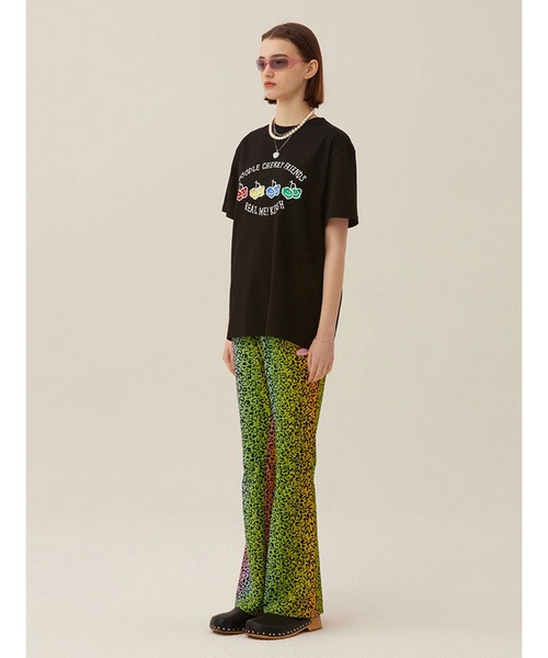 KIRSH（キルシー）の「KIRSH DOODLE CHERRY DRAWING PRINT SHORT SLEEVE T-SHIRT LS ドゥードゥルチェリー プリント TEE（Tシャツ/カットソー・レディース・ホワイト/ブラック・ONE SIZE）」の20枚目の写真