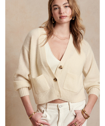 カシミヤ クロップドカーディガン