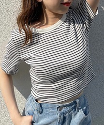 マルチボーダー配色チビT