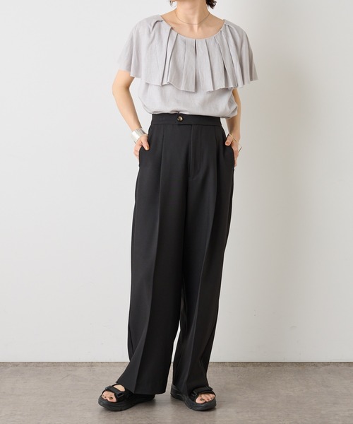 リネンラッフルブラウス　オメカシ　omekashi リネンラッフルブラウス | Omekashi(オメカシ)レディース | PAL CLOSET