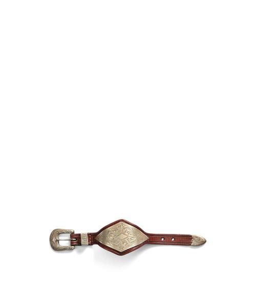 RRL(ダブル アール エル)の「エングレーブドプラーク ハンドツールド レザー カフス(バングル/リストバンド・レディース・ブラウン・ONE)」の5枚目の写真